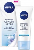 NIVEA Canlandırıcı Gündüz Yüz Bakım Kremi 50ml, SPF15, 24 Saat Nemlendirici, Normal Cilt, E Vitamini