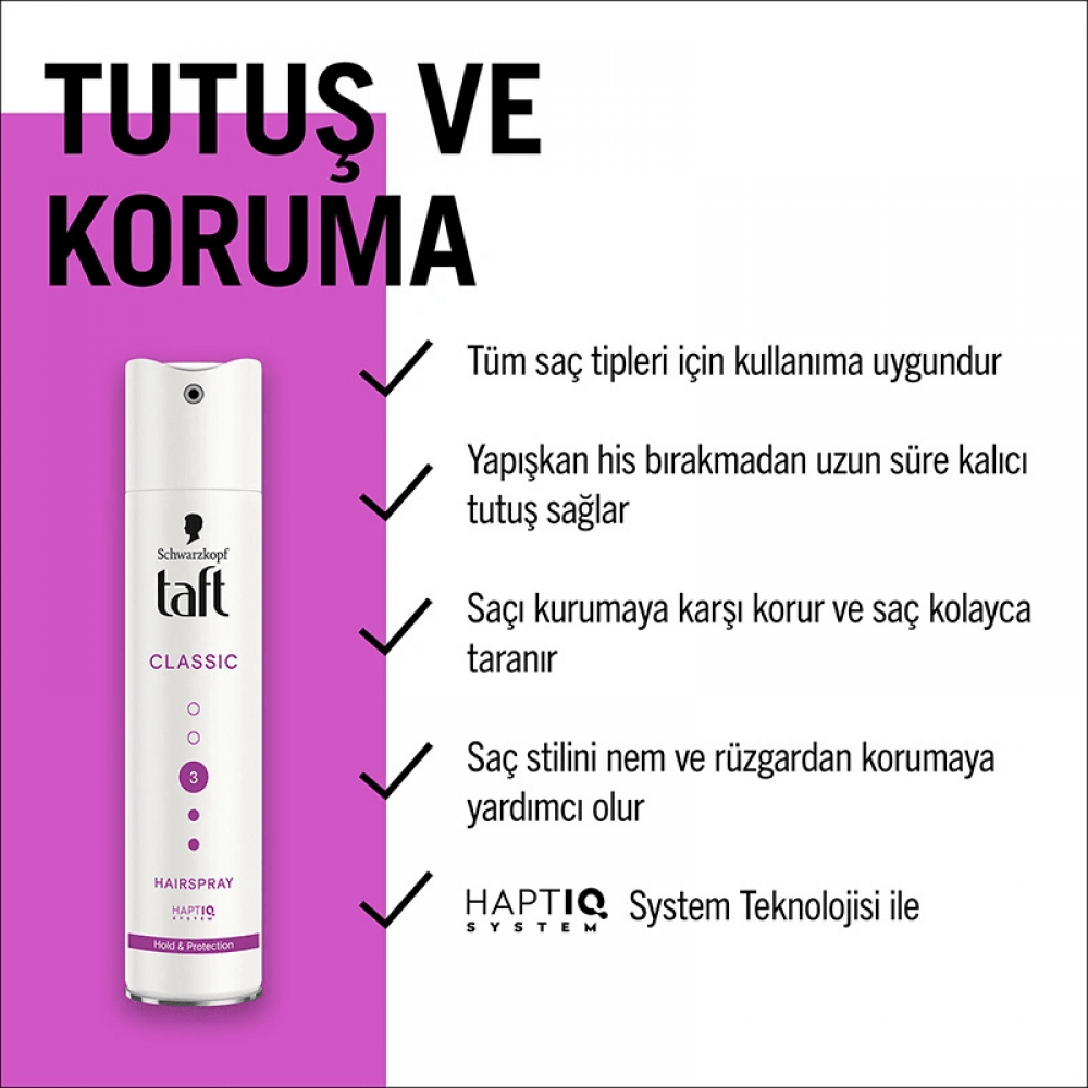 Taft Classic Ekstra Güçlü Saç Spreyi 250 ml