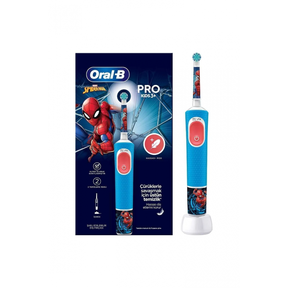 Oral-B Çocuk Şarjlı/elektrikli Diş Fırçası Spiderman D100