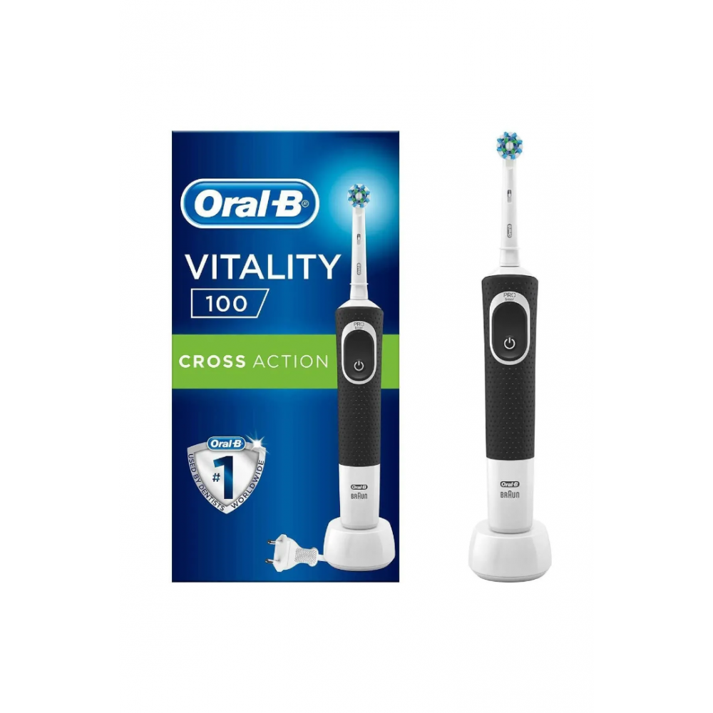 Oral-B D100 Vitality Cross Action Şarjlı Diş Fırçası Siyah